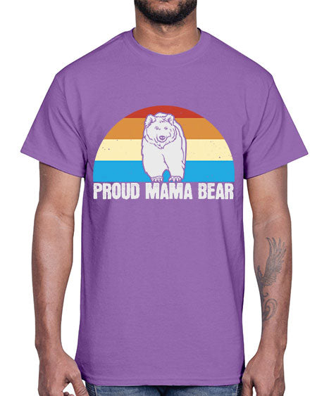proud mama bear 237#- bears - animals- Cotton Tee