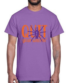 quit your witchin 32#- witch- Cotton Tee