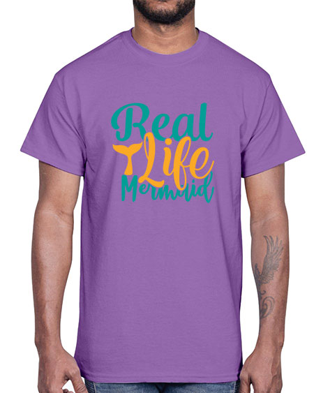 real life mermaid Style 80#- summer- Cotton Tee