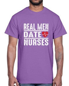real men date nurses 1348#- nurse- Cotton Tee