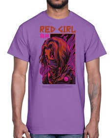 red girl feuaf 1012#- art pop art- Cotton Tee