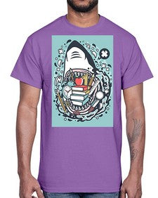 shark school 871#- general school- Cotton Tee