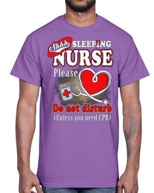 sleeping nurse 1402#- nurse- Cotton Tee