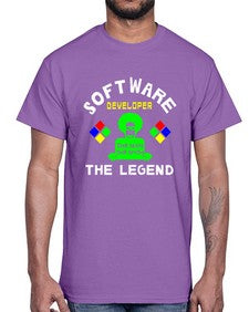 software developer the legend 16#- computer- Cotton Tee