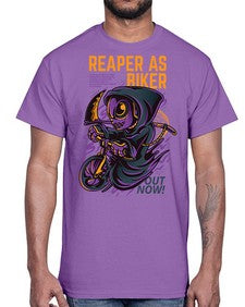 source reaper as biker 1102#- art pop art- Cotton Tee