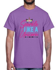 sparkle like a unicorn 416#- unicorn- Cotton Tee