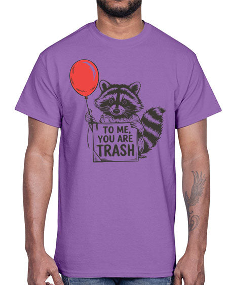 stay trashy with texture 65#- raccoon- Cotton Tee