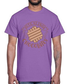 stealing chocolates 407#- chocolate- Cotton Tee