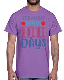 straight outta one hundred days 907#- one hundred days- Cotton Tee