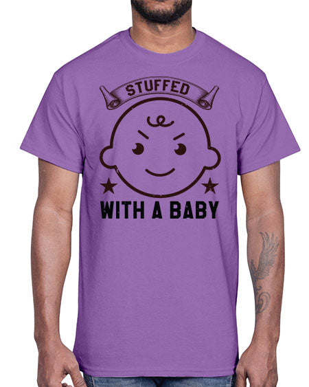 stuffed with a baby Style 210#- baby shower- Cotton Tee