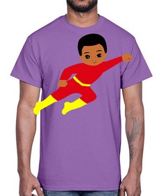 super kid 4#- black boys or men- Cotton Tee