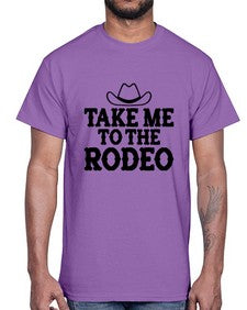 take me to the rodeo 1144#- western- Cotton Tee