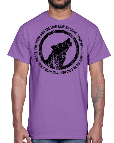 the tiger and the lion may be more powerful- wolf- Cotton Tee