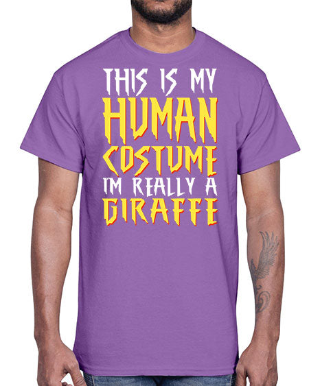 this is my human costume im really a giraffe- giraffee- Cotton Tee