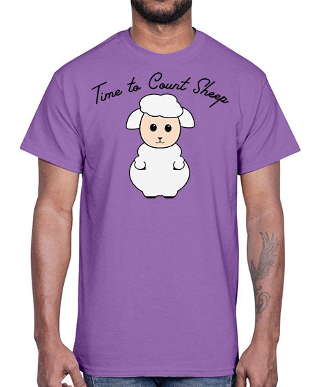 time to count sheep- sheep- Cotton Tee