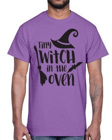 tiny witch in the oven 18#- witch- Cotton Tee