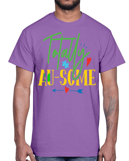 totally ausome Style 1#- autism- Cotton Tee