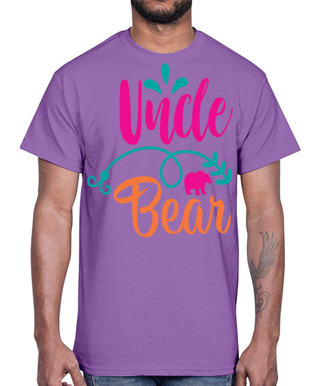 uncle bear 283#- bears - animals- Cotton Tee
