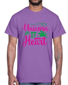 unicorn it heart 467#- unicorn- Cotton Tee