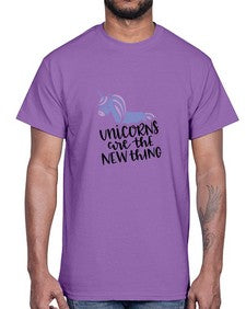 unicorns are the new thing 531#- unicorn- Cotton Tee