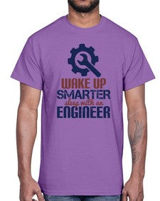 wake up smarter sleep with an engineer Style 459#- engineer- Cotton Tee