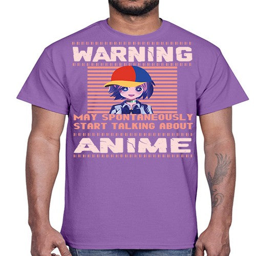 warning may spontaneously start talking about anime287#- anime- Cotton Tee