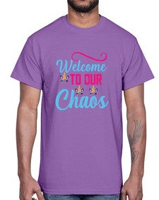 welcome to our chaos 545#- unicorn- Cotton Tee
