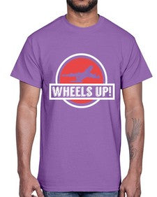 wheels up  50#- airplane- Cotton Tee