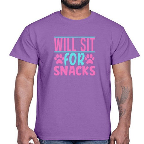 will sit for snacks Style 57#- dogs- Cotton Tee