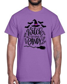 witch better have my candy 17#- witch- Cotton Tee