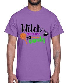 witchbetterhavecandy 12#- witch- Cotton Tee