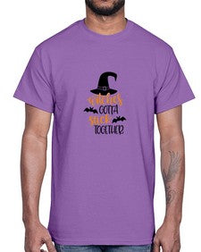 witches gotta stick together 5#- witch- Cotton Tee