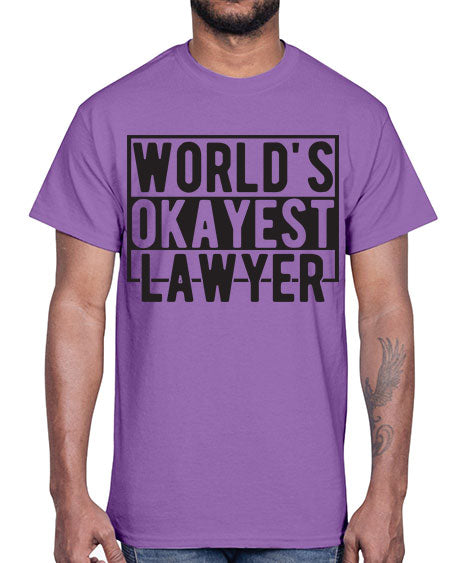 worlds okayest lawyer 1662#- lawyer- Cotton Tee