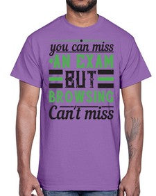 you can miss an exam but browsing cant miss 36#- internet- Cotton Tee