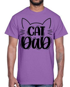 Cat Dad Style 81#- cats- Cotton Tee