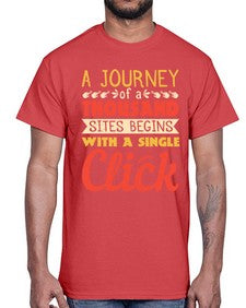 A journey of a thousand sites begins with a single click 79#- internet- Cotton Tee