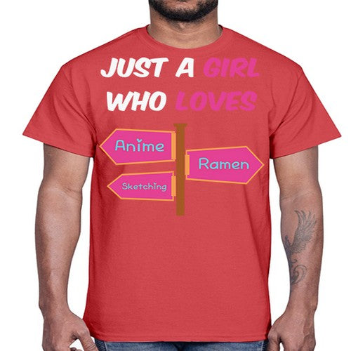 AGirl Who Love Anime Ramen Anime 189#- anime- Cotton Tee