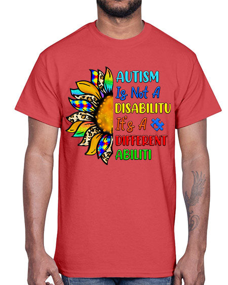Autism is not a disabilitu its a different abiliti- autism- Cotton Tee