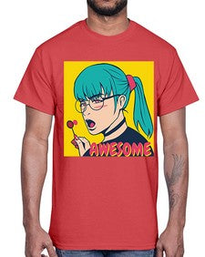 Awesome 244#- art pop art- Cotton Tee
