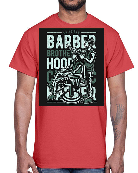 Barber Brotherhood587#- barber- Cotton Tee