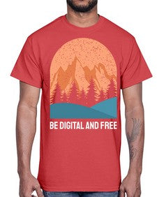 Be Digital and Free 27#- internet- Cotton Tee