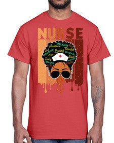 Black Nurse African Melanin Juneteenth 22#- black juneteenth- Cotton Tee