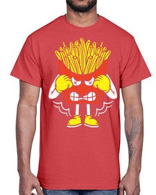 Boxing fries 24#- cartoon food- Cotton Tee