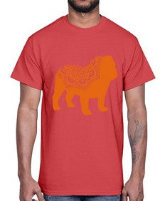 BulldogMandala 281#- mandala- Cotton Tee