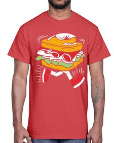 Burger 1#- cartoon food- Cotton Tee