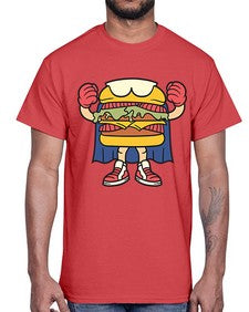Burgerman 28#- cartoon food- Cotton Tee