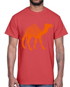 CamelMandala 295#- mandala- Cotton Tee