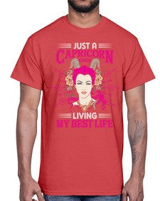 Capricorn chick 193#- capricorn- Cotton Tee