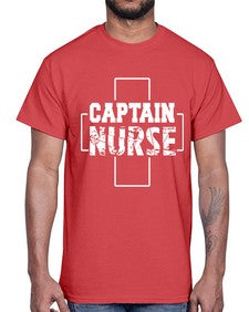 Captain Nurse647#- nurse- Cotton Tee