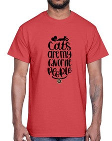 Cats Are My Favorite People Style 89#- cats- Cotton Tee